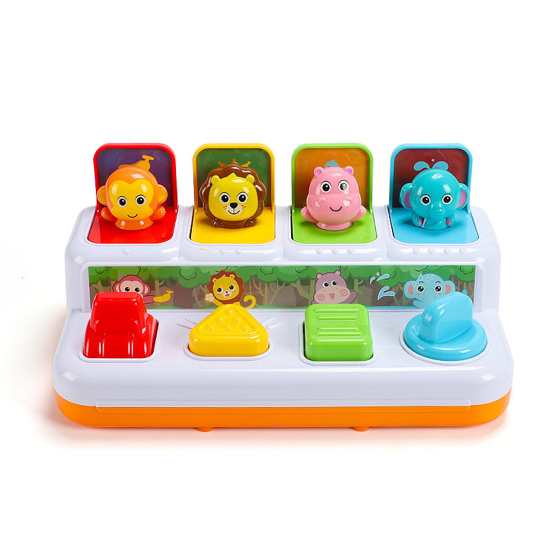 Cross-Border Amazon Baby Music Press Puzzle Pop-up Children&#039;s Toy Intelligence Switch Bouncing Hide-and-Seek