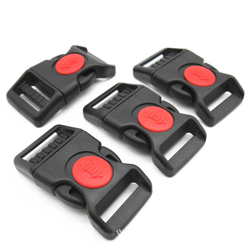 Factory Direct Sales Finger Slide Switch Release Buckle Black plus Red Dot Pom Release Buckle Bend Plug Lock Helmet Accessories