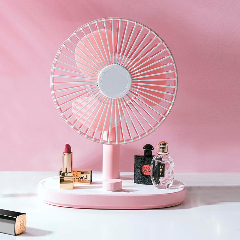 Creative desktop switch silent fan dormitory office simple small fan qingxinfeng USB charging