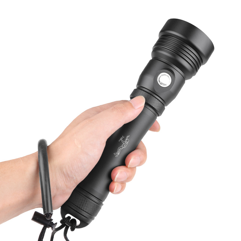 Cross-Border New Arrival 3 * Xhp70 Strong Light Diving Flashlight Press Magnetically Controlled Switch Fixed Focus Sea Exploration Diving Flashlight