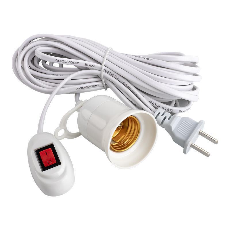 Household E27 Screw Socket Cable Socket Led Electric Bulb Hanging Lamp Holder Strip Line Switch Plug Cord Bulb Holder