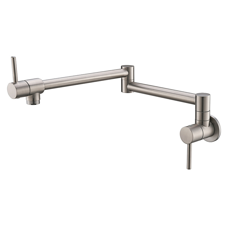 Kitchen Sink Faucet in-Wall Single Cold Faucet Sink Kitchen Faucet Folding Double Handle Switch Faucet