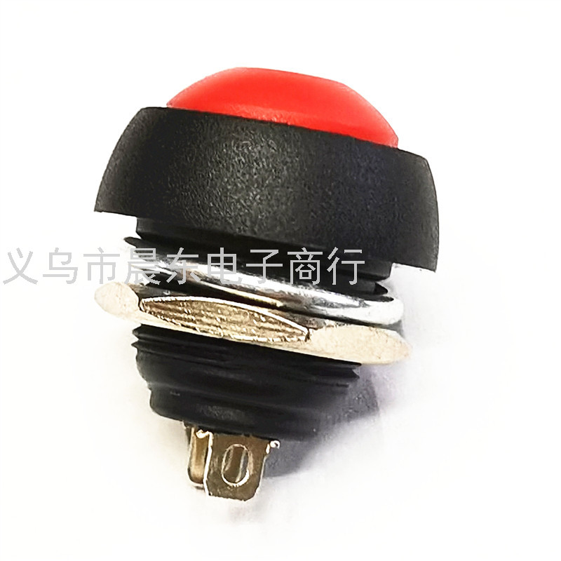 19mm Button Switch High Flat Head Reset Screw Foot Waterproof Ignition Horn Access Control