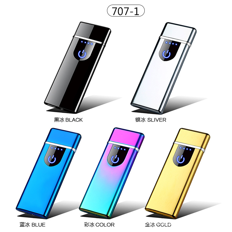 Ultra-Thin Charging Cigarette Lighter Touch Screen Induction Double-Sided Ignition USB Charging Lighter Cigarette Lighter Wholesale Jl707