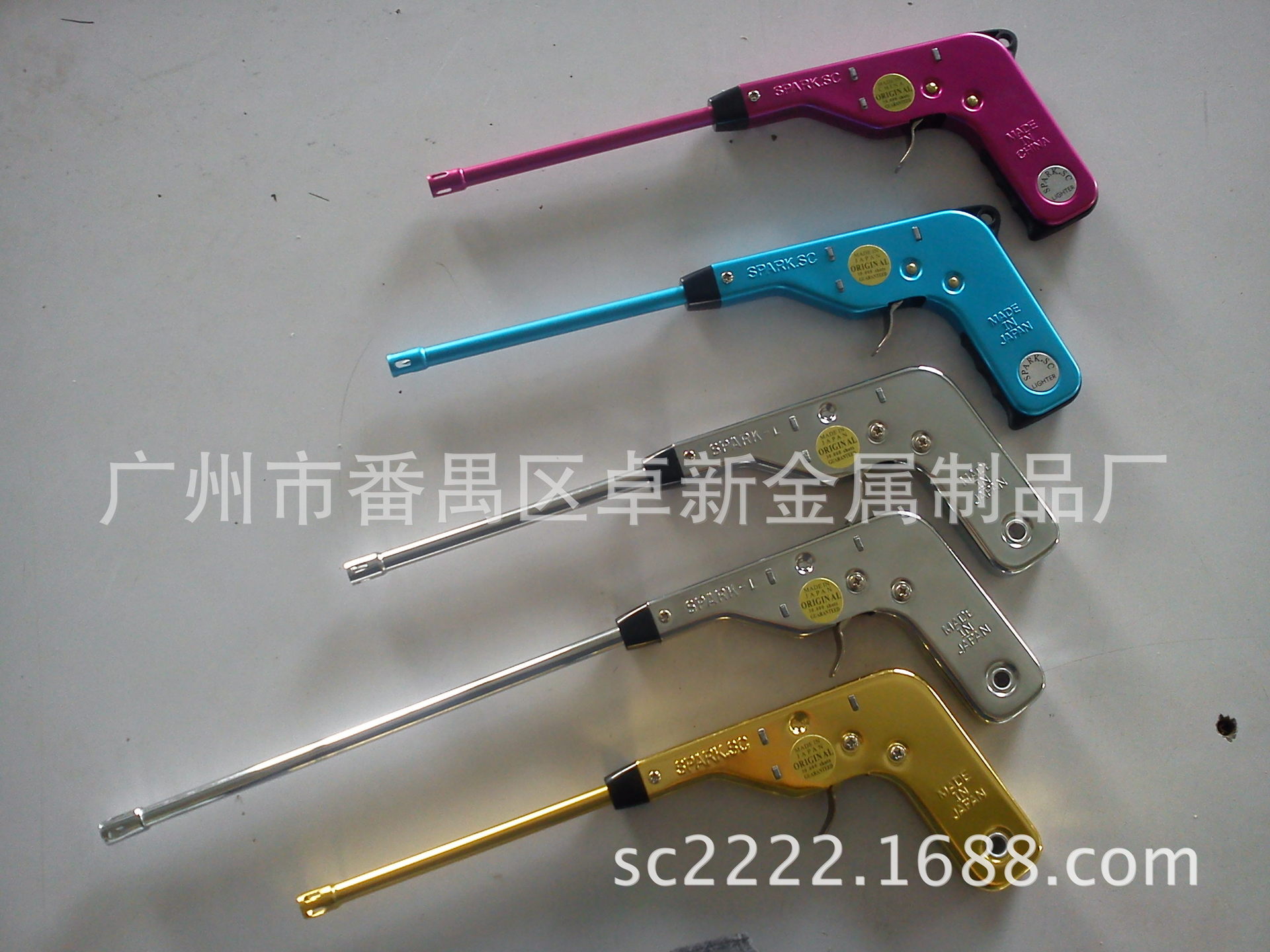 Electronic Cigarette Lighter, Metal Ignition Gun, Metal Lighter, Piezo Lighter
