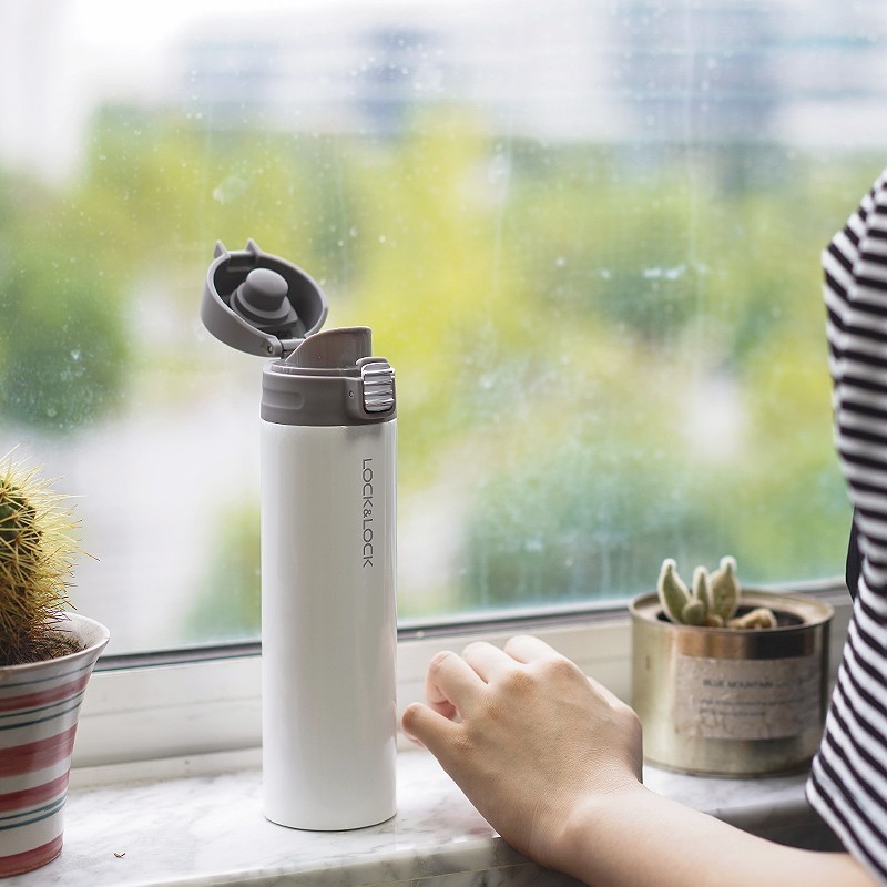 Lock Vacuum Cup Colorful Bounce Cover Mug 390ml Portable Vehicle-Mounted Printed Gift Lhc3222 Water Cup