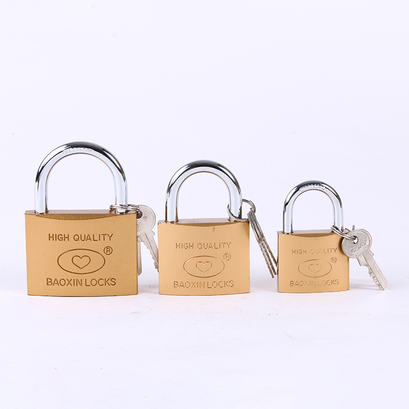 And then yee Warehouse door anti-theft anti-rust hair locks small padlock imitation copper padlock bag Zipper lock