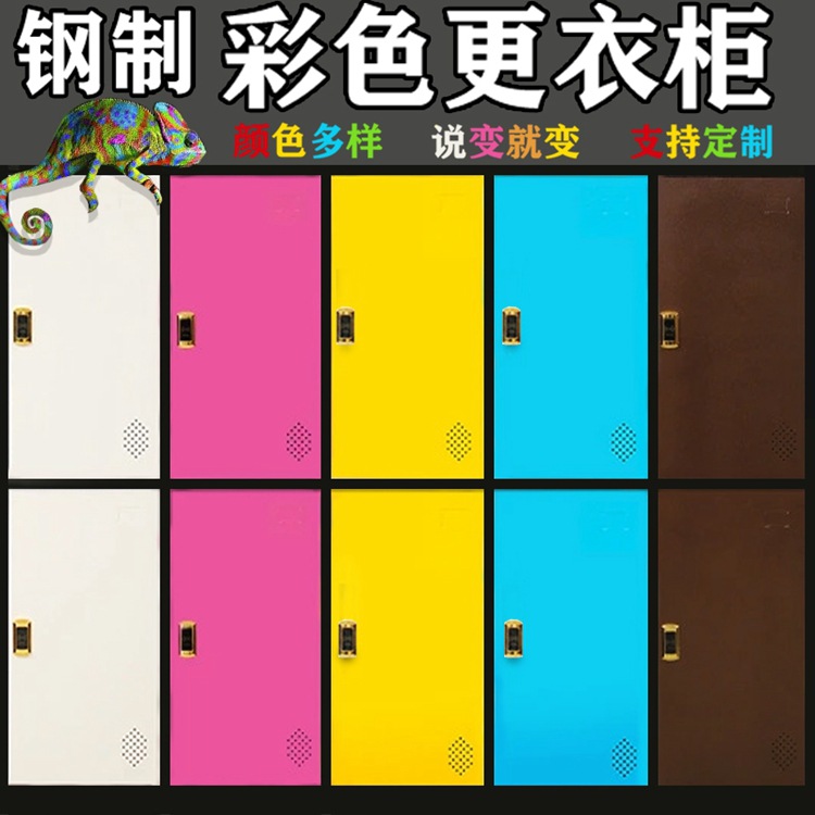 Guangzhou Color Wardrobe Six-Door Nine-Door Iron Locker Locker with Lock Gym Yoga Studio Change Wardrobe Disassembly