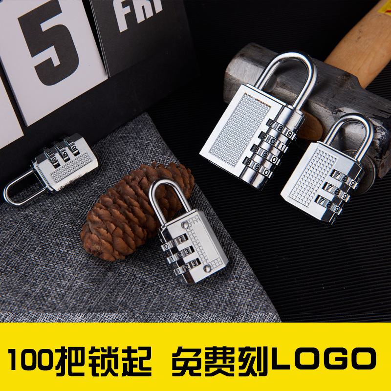 Padlock with Password Required Black Password Lock Zinc Alloy Large 4-Digit Gym Wardrobe Door Mechanical Password Lock
