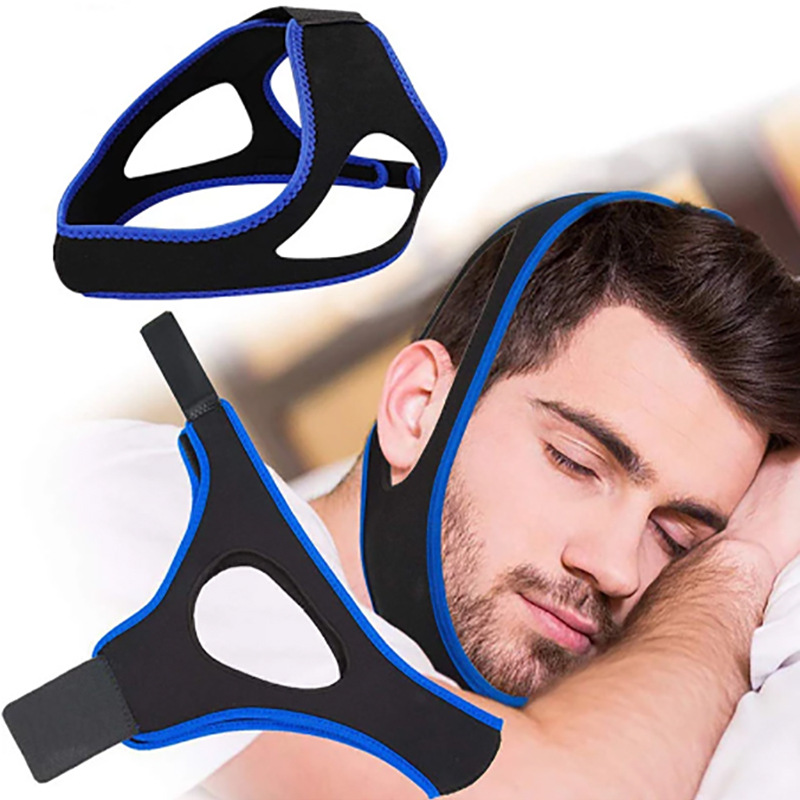 Triangle AntiSnore Band AntiSnoring Laceup Chin Rest Headband Correction Sleep Open Mouth Breathing V Face Pressure Belt