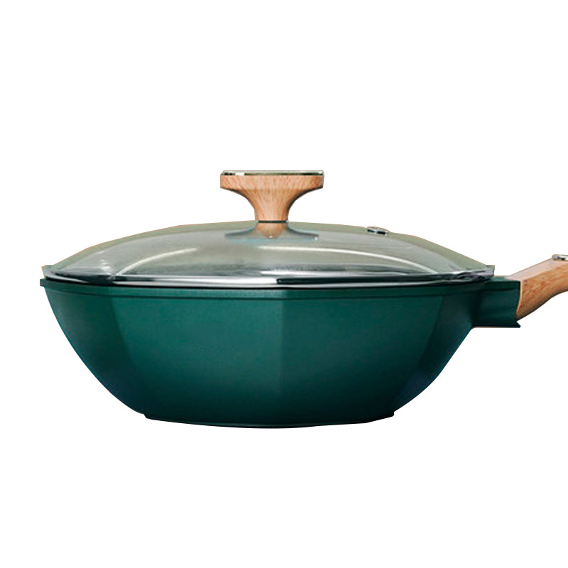Octagonal Pan NonStick Pan Household Medical Stone Wok Induction Cooker Pan Frying Pan Micro Pressure Frying Pan