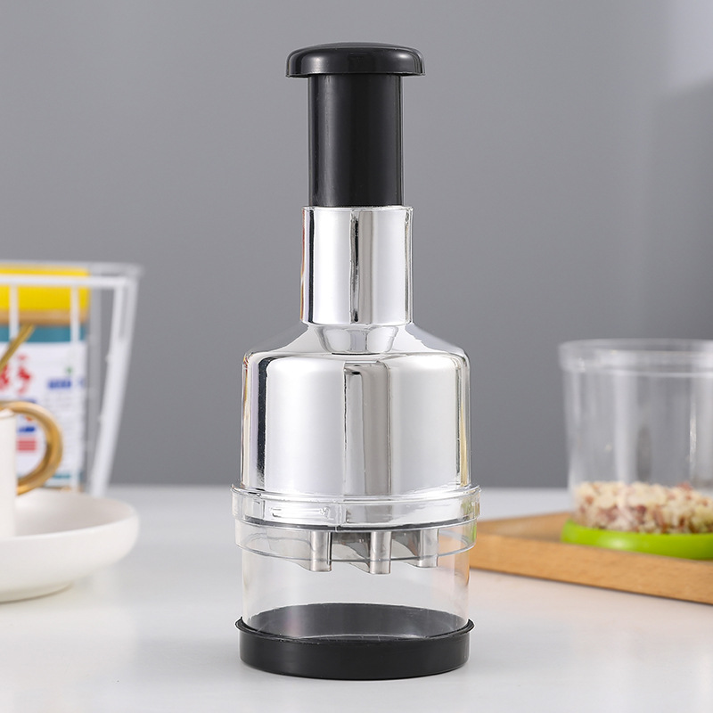 Creative Hand Pressure Cutting Onion Cutter Household Peeling Electroplating Garlic Chopper Simple Kitchen Garlic Press