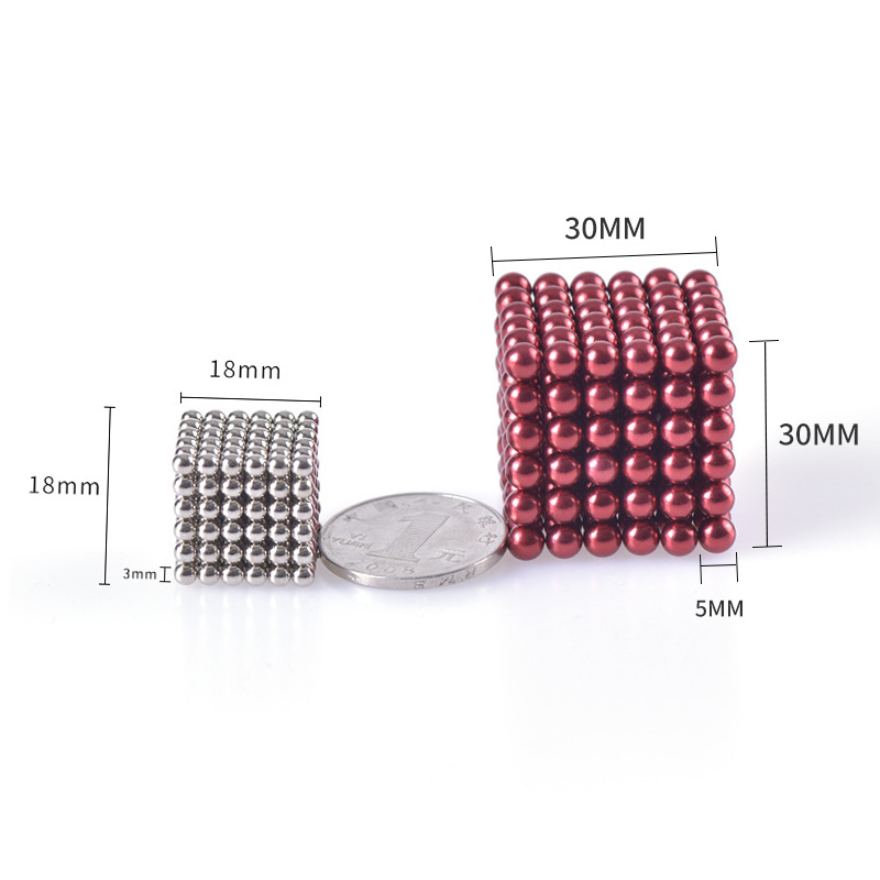 Manufacturers direct cross-border buck ball 5mm216 pressure relief toys magnetic ball magic ball color intelligence ball