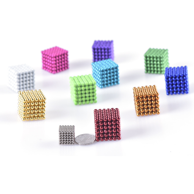 Manufacturers direct cross-border buck ball 5mm216 pressure relief toys magnetic ball magic ball color intelligence ball