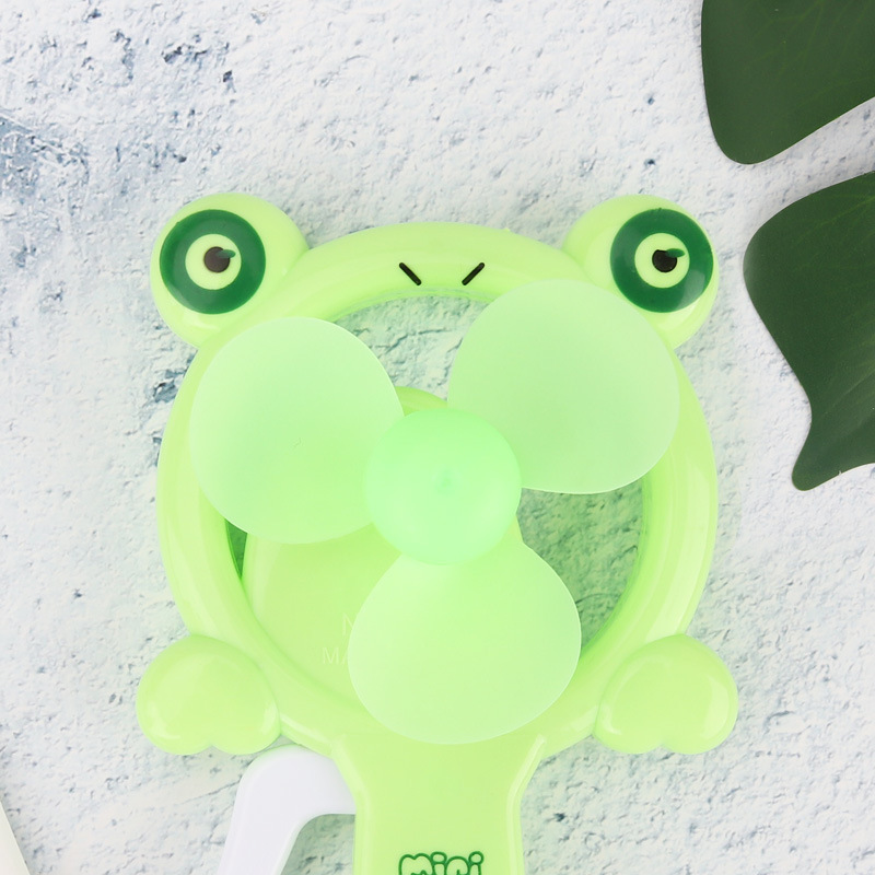 Small Frog Hand Pressure Fan Children&#039;s Portable Handheld Push-Type Portable Toy Cartoon Mini Little Fan