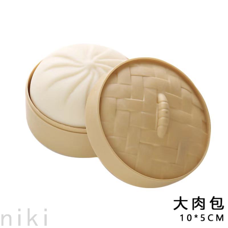 Cha Siu Bao Useful Tool for Pressure Reduction Squeezing Toy Whole Bag Fake Steamed Stuffed Bun Simulation Vent Spoof Soft Bag Steamed Stuffed Bun Decompression Toy