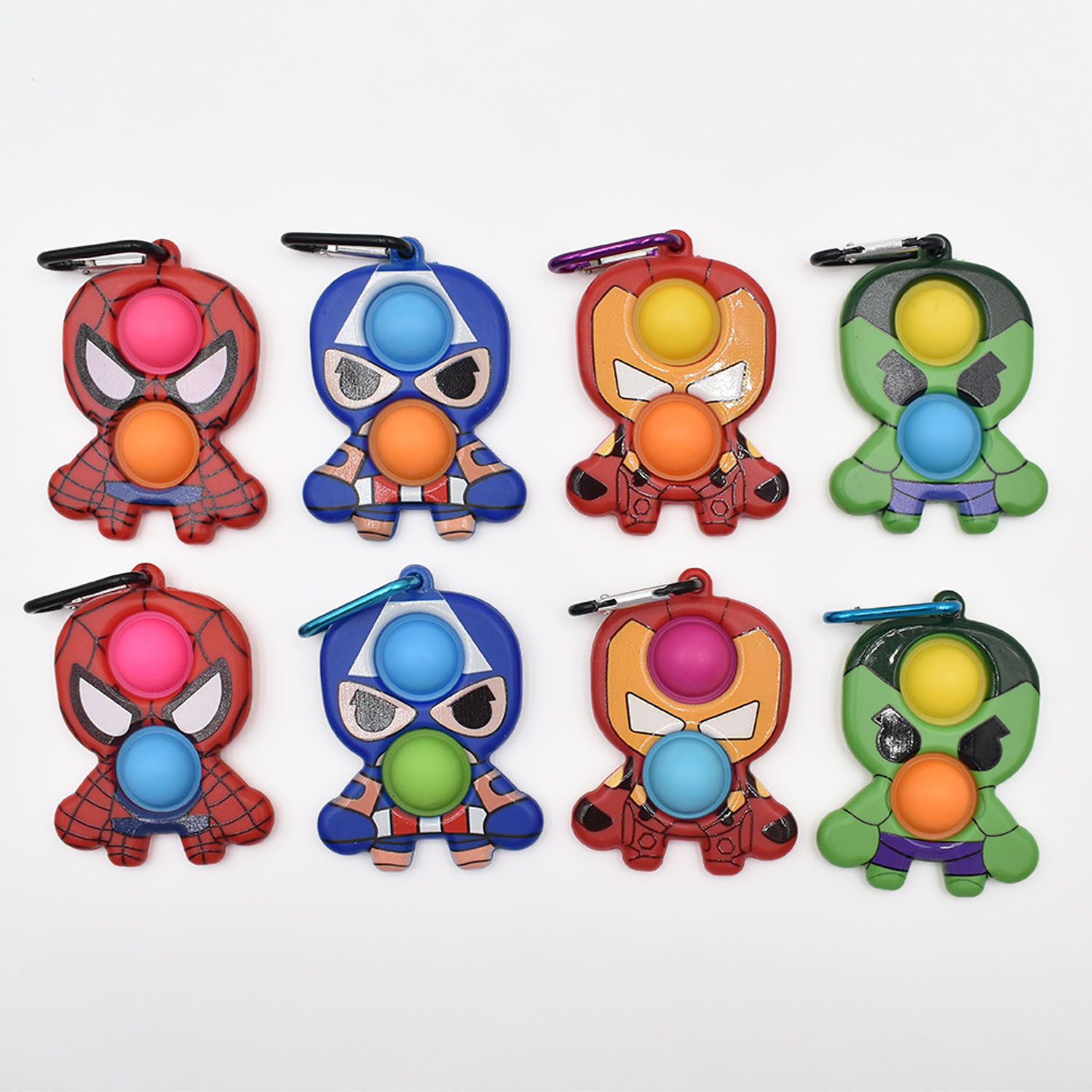 Marvel New Keychain Bubble Dragon Decompression Finger Pressure Rat Killer Pioneer Iron Man Hanging Buckle Backpack Hanging Buckle Hanging Buckle