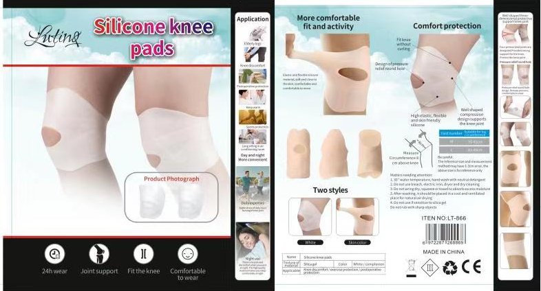 Silicone Knee Cap Sports Gel Knee Protector Protective Knee Silicone Knee Elastic Support Pressure