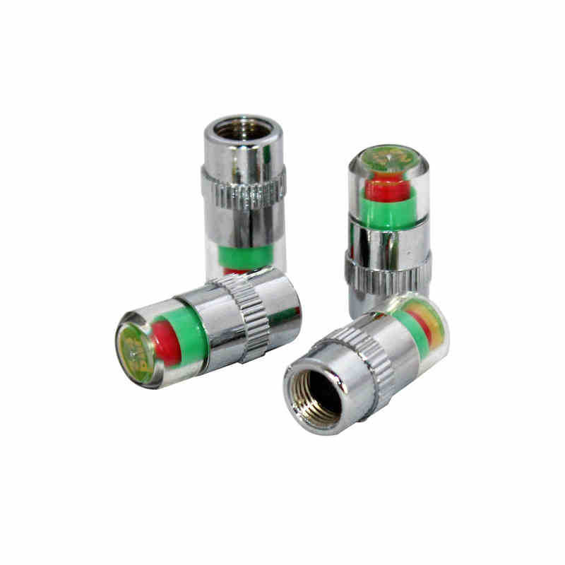 Car Tire Pressure Cover Tire Pressure Detection Warning Valve Cap Metal Valve Stainless Steel Tire Pressure Monitor