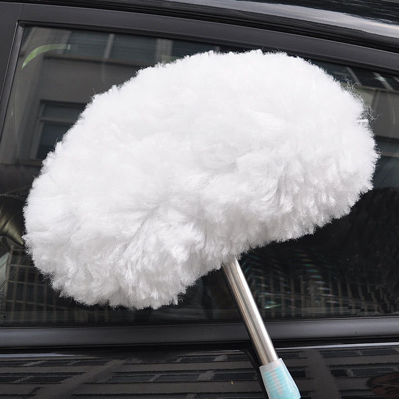 Milk Silk Car Wash Brush Long Handle Mop Long Brush Holder Wax Mop Water Brush Car Cleaning Cleaning Tool Rag Retractable Brush