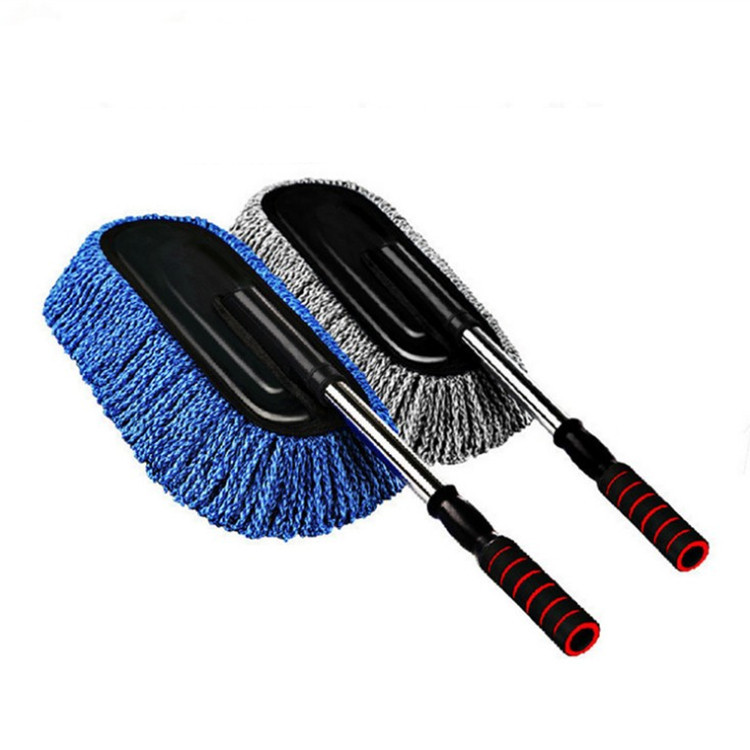 Car Wash Mop Long Handle Retractable Car Supplies Wax Brush Multifunctional Car Dust Remove Brush Brush Car Cleaning Tool