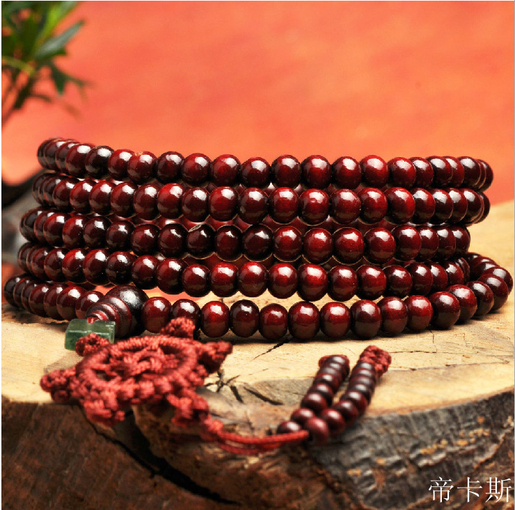 216 Beads Car Pendant Pendant Gear Beads Rearview Mirror Hangings Bracelet with French Wheel Knot without Wax 22G