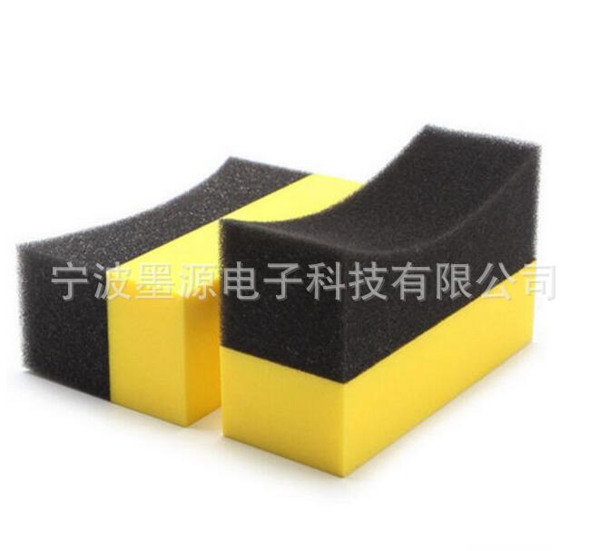 Car Tire Cleaning Brush Car Sponge Crescent-Shaped Corner Waxing Thin Car Wash Tool