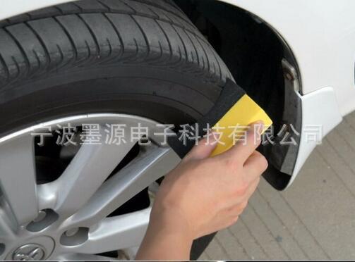 Car Tire Cleaning Brush Car Sponge Crescent-Shaped Corner Waxing Thin Car Wash Tool