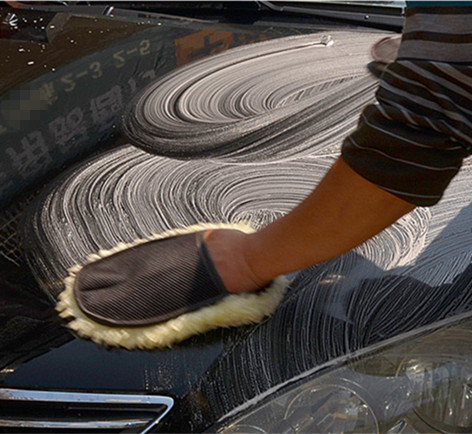Car Wash Wool Gloves Car Supplies Cleaning Tools Car Waxing Car Decontamination Cleaning Cloth Cashmere Gloves
