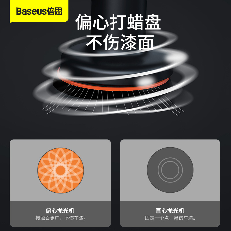 BASEUS New Power Wireless Electric Waxing Device Car Polishing Machine Wireless Waxing Rechargeable Vehicle Scratch Repair