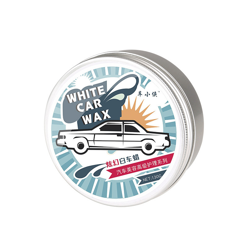 Polishing Maintenance White Car Wax 130G Solid Car Paint Crystal Wax Kneecap Waterproof Polishing Car Wax