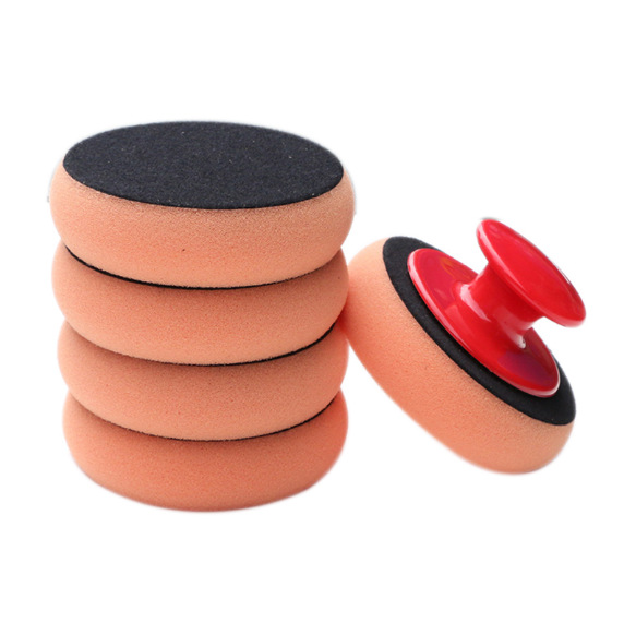 Coldge Car Waxing Polishing Gadgets Sponge Handle round Polishing Waxing Cotton Cleaning and Maintenance Tool