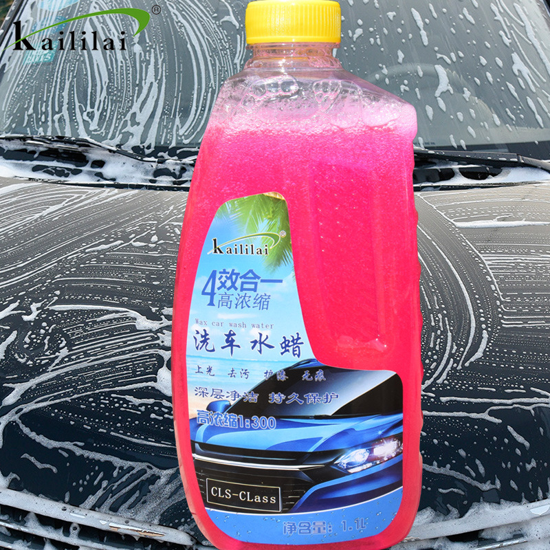 Kaililai 1.1 L Water Wax Car Wash Liquid High Foam Car Wash Liquid Car Supplies Foam Cleaning Agent Automotive Detergent