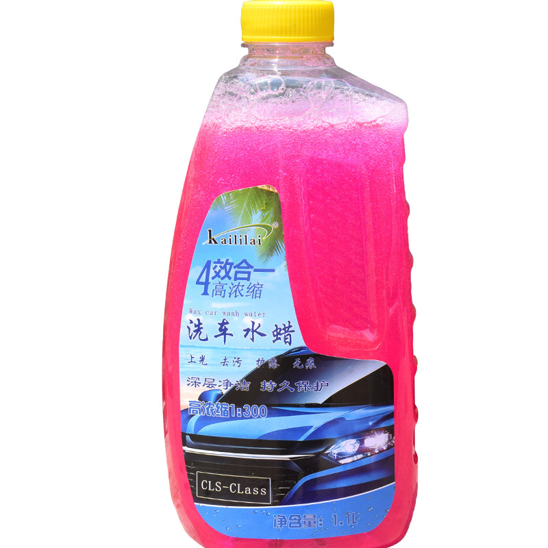 Kaililai 1.1 L Water Wax Car Wash Liquid High Foam Car Wash Liquid Car Supplies Foam Cleaning Agent Automotive Detergent