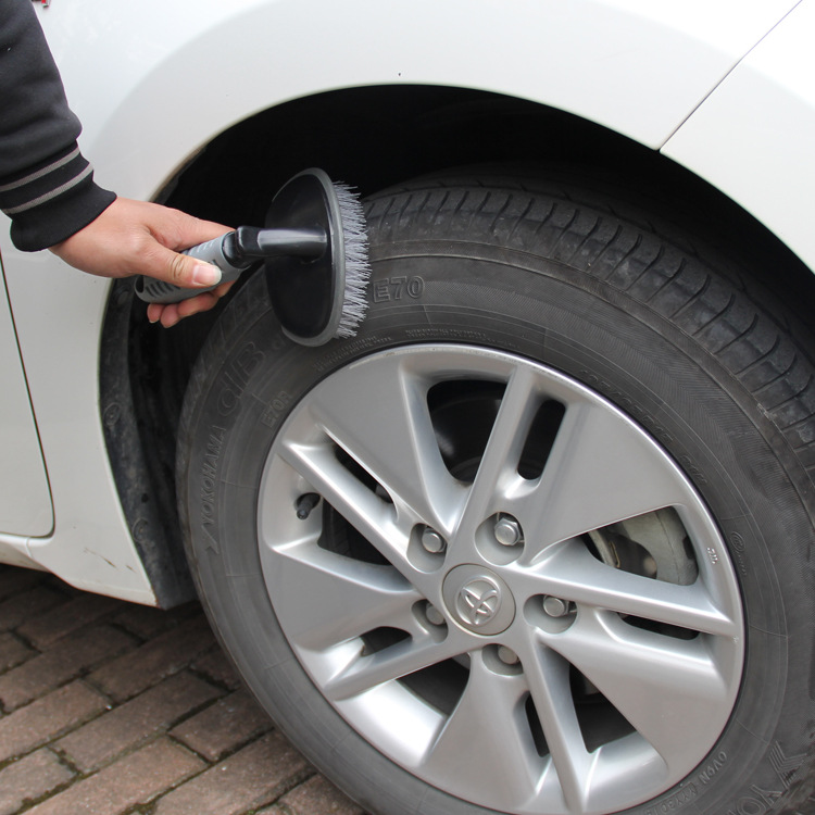 Kuju Car Tire Brush Wheel Hub Brush Car Washing Tools Car Steel Ring Brush Cleaning Wax Brush Car