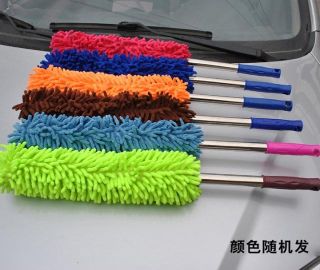 Round Head Chenille 170G Car Wax Mop/Wax Brush/Dust Removal Brush/Wax Brush Car Duster 50cm Long Car Decoration