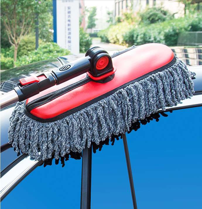 Telescopic car brush car dust duster wax towing duster mop car wash dust soft brush cleaning suppli