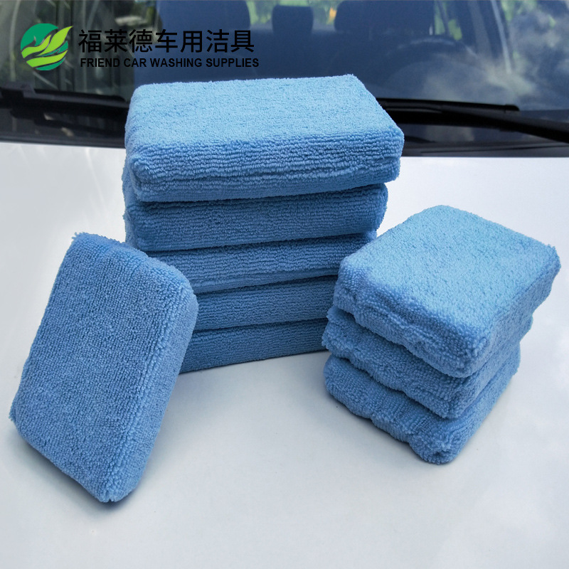 Car Crystal Plated Waxing Sponge Car Wash Sponge Beauty Cleaning Sponge Polishing Spong Mop Factory Direct Sales