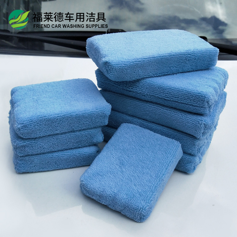 Car Crystal Plated Waxing Sponge Car Wash Sponge Beauty Cleaning Sponge Polishing Spong Mop Factory Direct Sales