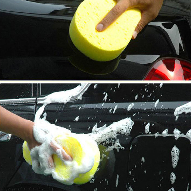 Car Sponge 8 Words Large Vacuum Compressed Sponge Honeycomb Car Sponge Car Beauty Waxing Tool Cotton