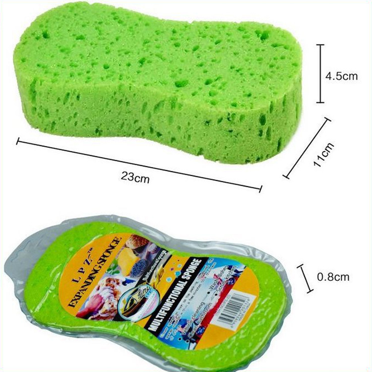 Car Sponge 8 Words Large Vacuum Compressed Sponge Honeycomb Car Sponge Car Beauty Waxing Tool Cotton
