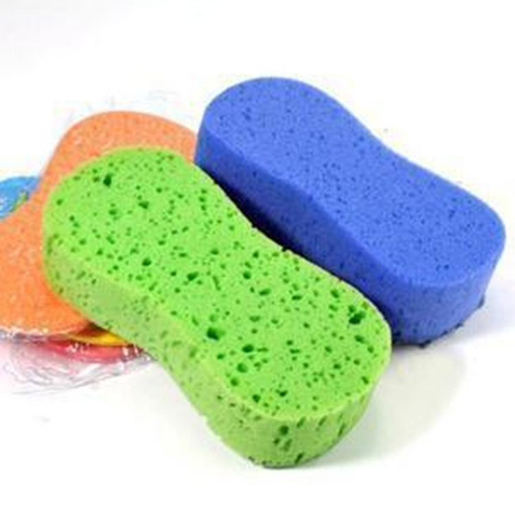 Car Sponge 8 Words Large Vacuum Compressed Sponge Honeycomb Car Sponge Car Beauty Waxing Tool Cotton