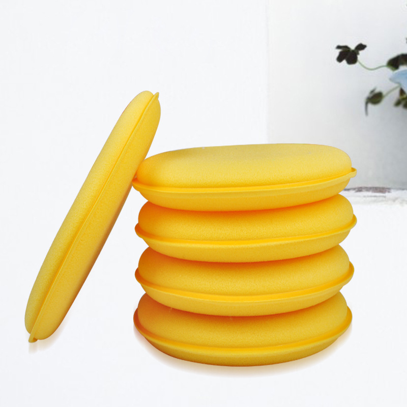 Fulide round Edge Pressing Waxing Sponge Absorbent Polishing Disk Car Washing Tools Car Cleaning Supplies Factory Direct Sales