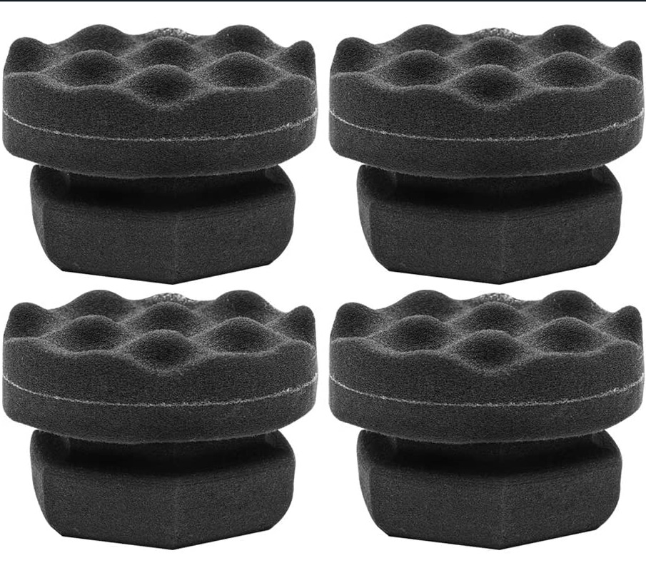 Car Tire Interior Dashboard Waxing Hand-Held High-Density Wave Sponge Portable Polishing Waxing Sponge