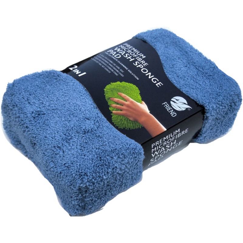 Coral Fleece High Density Waxing Car Sponge Absorbent Pocket Mesh Car Cleaning Sponge Wipe Block Car Beauty Supplies