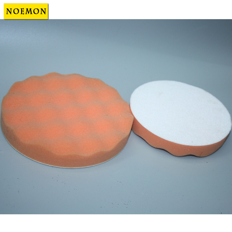 Car Beauty Waxing Polishing Sponge Back Velvet Self-Adhesive Wave Sealing Glaze Sponge Plate
