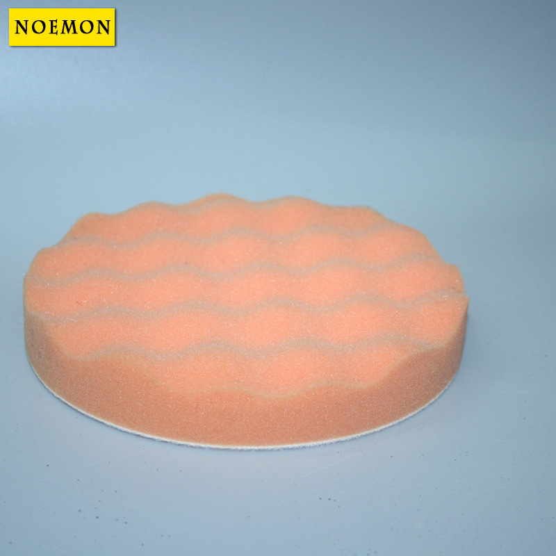 Car Beauty Waxing Polishing Sponge Back Velvet Self-Adhesive Wave Sealing Glaze Sponge Plate