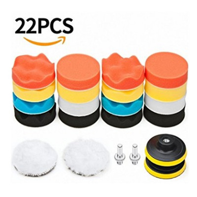 3-Inch Car Beauty Polishing Sponge Wheel 19 Pieces Set 25pcs 22 Pieces Sponge Polishing Wheel Waxing Sponge Roundel