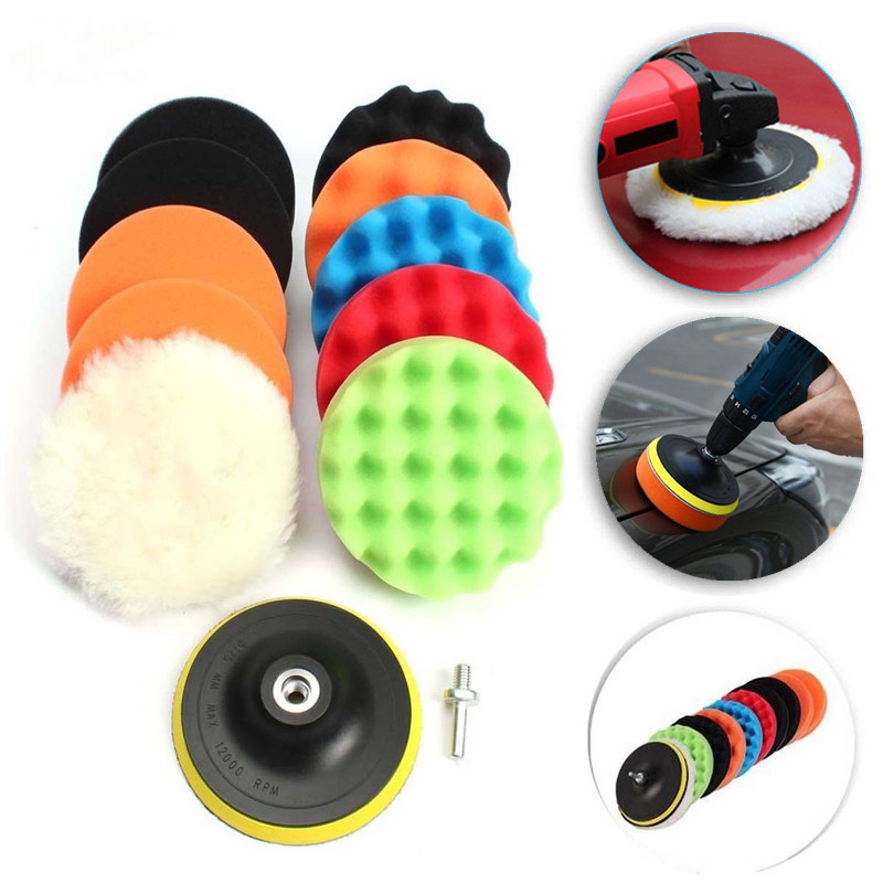 Car Polishing Waxing Sponge Wheel Polishing Disc 12-Piece Set 34567-Inch Sponge Polishing Pad M14