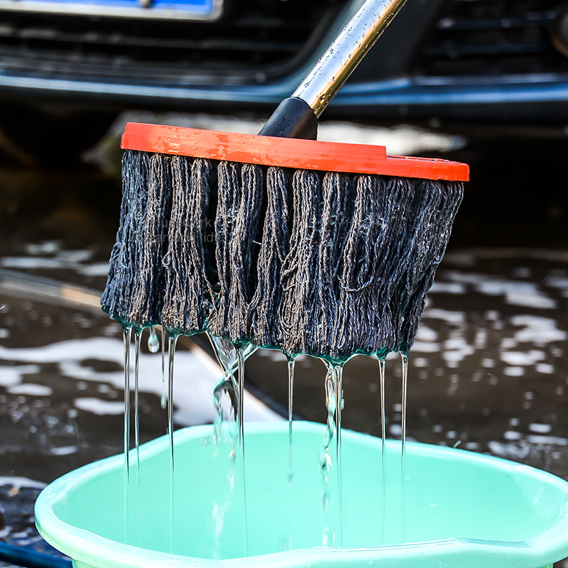 Hot Sale Special for Car Wash Stainless Steel Soft Wool Long Handle Mop Telescopic Dust Removal Car Whisk Pure Cotton Car Wax Brush Mop